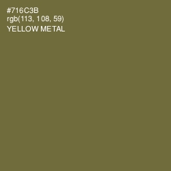 #716C3B - Yellow Metal Color Image